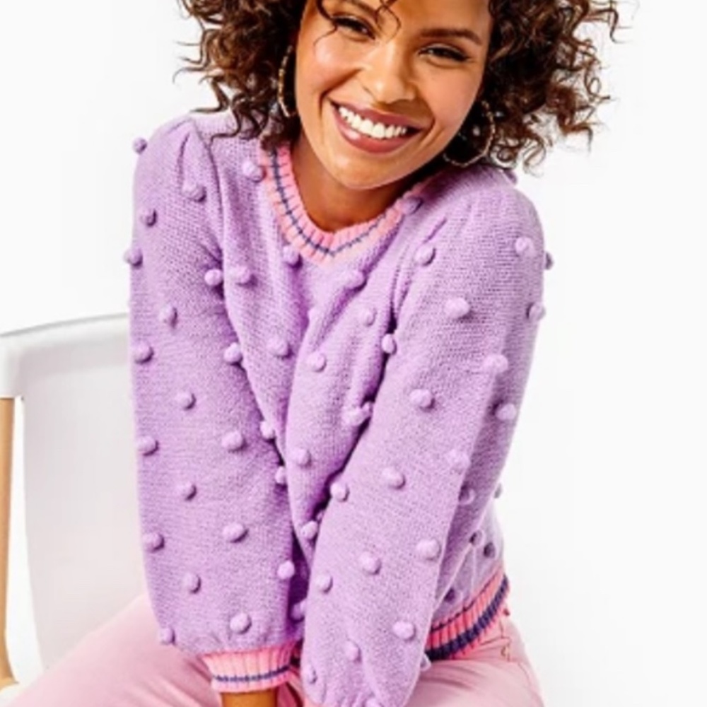 Purple Lilly Pulitzer Dorianna Sweater, Size M